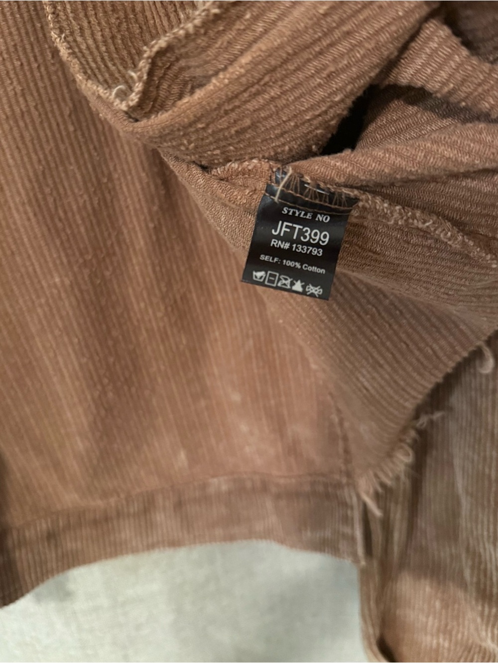 12th Tribe Oversized Raw Edge Corduroy Shacket | M - Picture 5 of 7